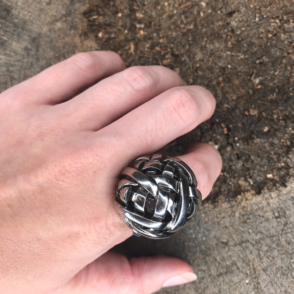 Vintage dramatic unisex ring Orciani